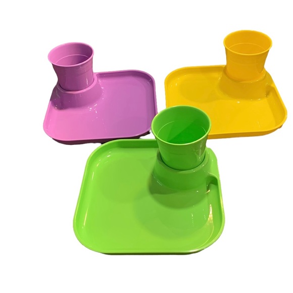 SET OF 6 PLATES AND GLASSES  NEW IN BOX - Picture 2 of 16